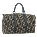 Christian Dior Trotter Canvas Hand Bag Navy Silver Auth 175133-1