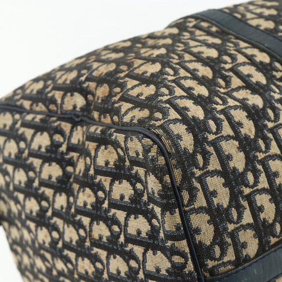 Christian Dior Trotter Canvas Hand Bag Navy Silver Auth 175133