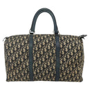 Christian Dior Trotter Canvas Hand Bag Navy Silver Auth 175133-2