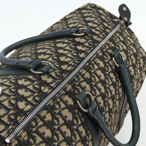 Christian Dior Trotter Canvas Hand Bag Navy Silver Auth 175133