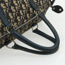 Christian Dior Trotter Canvas Hand Bag Navy Silver Auth 175133-7