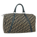 Christian Dior Trotter Canvas Hand Bag Navy Silver Auth 175134-1