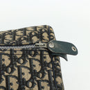 Christian Dior Trotter Canvas Hand Bag Navy Silver Auth 175134-10