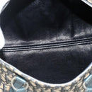 Christian Dior Trotter Canvas Hand Bag Navy Silver Auth 175134-11