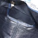Christian Dior Trotter Canvas Hand Bag Navy Silver Auth 175134-17