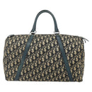 Christian Dior Trotter Canvas Hand Bag Navy Silver Auth 175134-2