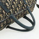 Christian Dior Trotter Canvas Hand Bag Navy Silver Auth 175134-7
