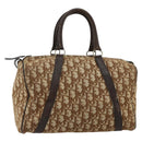 Christian Dior Trotter Canvas Hand Bag Gold Brown Auth 175135-1
