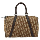 Christian Dior Trotter Canvas Hand Bag Gold Brown Auth 175135-2