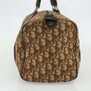 Christian Dior Trotter Canvas Hand Bag Gold Brown Auth 175135-4