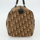 Christian Dior Trotter Canvas Hand Bag Gold Brown Auth 175135-5