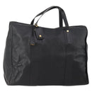 LOEWE Anagram Boston Bag Leather Black Gold Auth 175136-1