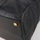 LOEWE Anagram Boston Bag Leather Black Gold Auth 175136-9