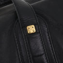 LOEWE Anagram Boston Bag Leather Black Gold Auth 175136-17