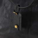 LOEWE Anagram Boston Bag Leather Black Gold Auth 175136-18