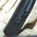 LOEWE Anagram Boston Bag Leather Black Gold Auth 175136-21