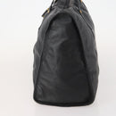 LOEWE Anagram Boston Bag Leather Black Gold Auth 175136-3