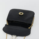 GUCCI Chain Shoulder Bag Leather Black Gold Auth 175138-15
