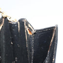 GUCCI Chain Shoulder Bag Leather Black Gold Auth 175138-20