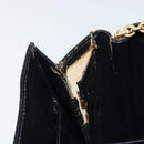 GUCCI Chain Shoulder Bag Leather Black Gold Auth 175138-22