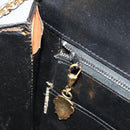 GUCCI Chain Shoulder Bag Leather Black Gold Auth 175138-23