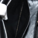 GUCCI Chain Shoulder Bag Leather Black Gold Auth 175138-26