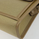 SAINT LAURENT Clutch Bag Coated Canvas Beige Gold Auth 175140-8