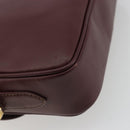 CARTIER Must Line Shoulder Bag Leather Bordeaux Gold Auth 175142A-16