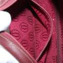 CARTIER Must Line Shoulder Bag Leather Bordeaux Gold Auth 175142A-21