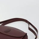 CARTIER Must Line Shoulder Bag Leather Bordeaux Gold Auth 175142A-8
