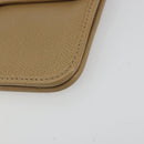 Christian Dior Chain Shoulder Bag Leather Beige Gold Auth 175143-10