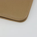 Christian Dior Chain Shoulder Bag Leather Beige Gold Auth 175143-13