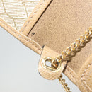 Christian Dior Chain Shoulder Bag Leather Beige Gold Auth 175143-17