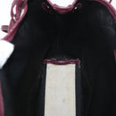 BALENCIAGA Cabas XS Hand Bag Canvas 2way Bordeaux Silver 390346 Auth 175144-20