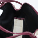 BALENCIAGA Cabas XS Hand Bag Canvas 2way Bordeaux Silver 390346 Auth 175144-21