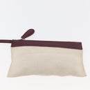 BALENCIAGA Cabas XS Hand Bag Canvas 2way Bordeaux Silver 390346 Auth 175144-22