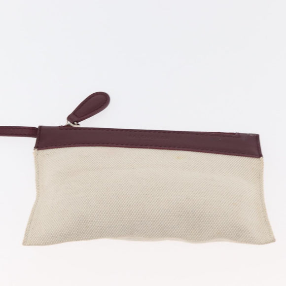 BALENCIAGA Cabas XS Hand Bag Canvas 2way Bordeaux Silver 390346 Auth 175144