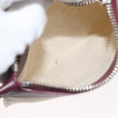 BALENCIAGA Cabas XS Hand Bag Canvas 2way Bordeaux Silver 390346 Auth 175144-24