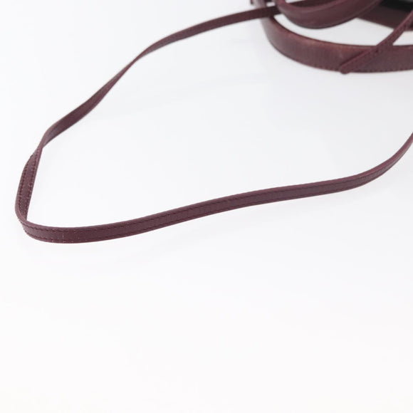 BALENCIAGA Cabas XS Hand Bag Canvas 2way Bordeaux Silver 390346 Auth 175144