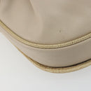 CELINE Shoulder Bag Leather Beige Gold Auth 175145A-11