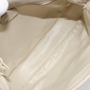 CELINE Shoulder Bag Leather Beige Gold Auth 175145A-18
