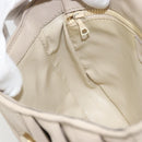 CELINE Shoulder Bag Leather Beige Gold Auth 175145A-20