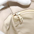 CELINE Shoulder Bag Leather Beige Gold Auth 175145A-21