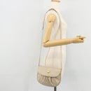 CELINE Shoulder Bag Leather Beige Gold Auth 175145A-24