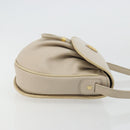 CELINE Shoulder Bag Leather Beige Gold Auth 175145A-4