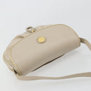CELINE Shoulder Bag Leather Beige Gold Auth 175145A-6