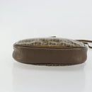 FENDI Zucchino Canvas Shoulder Bag Coated Canvas Beige Gold Auth 175146-5