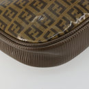 FENDI Zucchino Canvas Shoulder Bag Coated Canvas Beige Gold Auth 175146-15