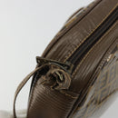 FENDI Zucchino Canvas Shoulder Bag Coated Canvas Beige Gold Auth 175146-10