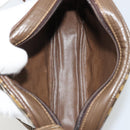 FENDI Zucchino Canvas Shoulder Bag Coated Canvas Beige Gold Auth 175146-12